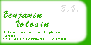 benjamin volosin business card